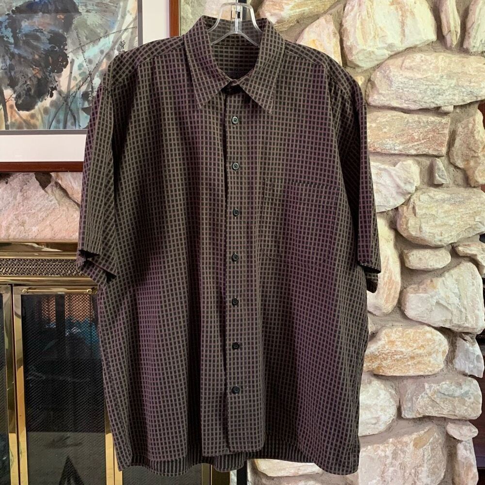 men’s Jack Lipson 100% cotton short sleeve button up shirt